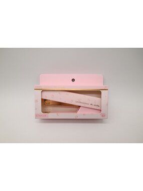 NIP Yoobi x LoveShackFancy Stapler Pink Floral Gold Tone Office School Supply
